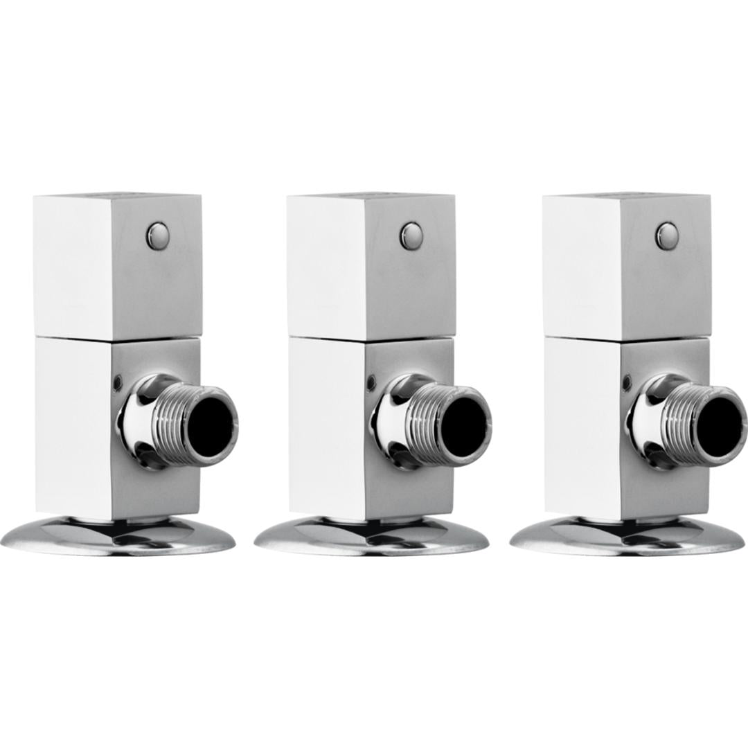 MEDUSA Square Complete-Set 8-Pcs includes Bath Mixer(4th-rod, T-arm+ jet Shower)1Pcs,  Basin Mixer:1Pcs,  T-Cocks:3Pcs,Double Bib-Cock:1Pcs,Muslim Shower with Chain:1.20mtr 1PcsBasin waste:1Pcs