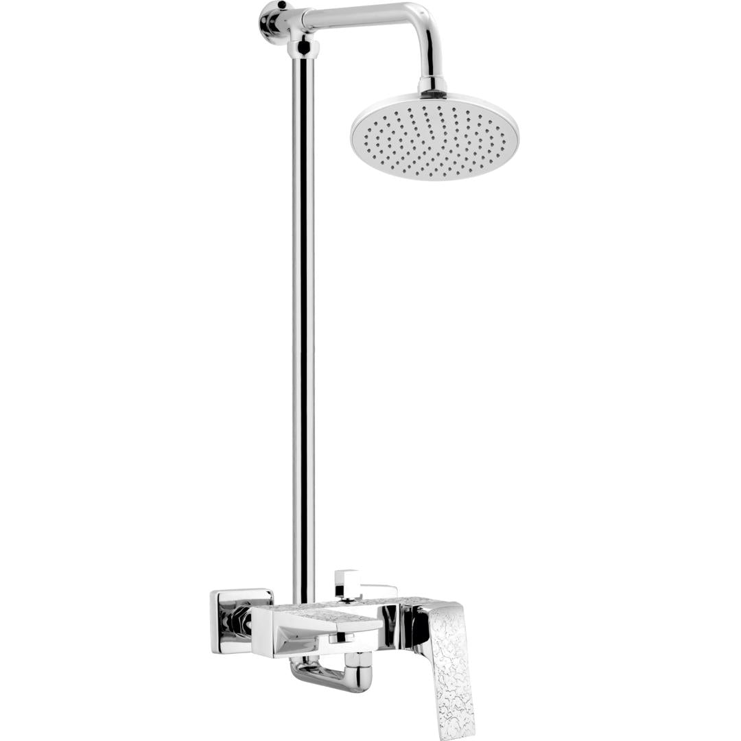 MEDUSA Circle Complete-Set 8-Pcs includes Bath Mixer(4th-rod, T-arm+ jet Shower)1Pcs,  Basin Mixer:1Pcs,  T-Cocks:3Pcs,Double Bib-Cock:1Pcs,Muslim Shower with Chain:1.20mtr 1PcsBasin waste:1Pcs