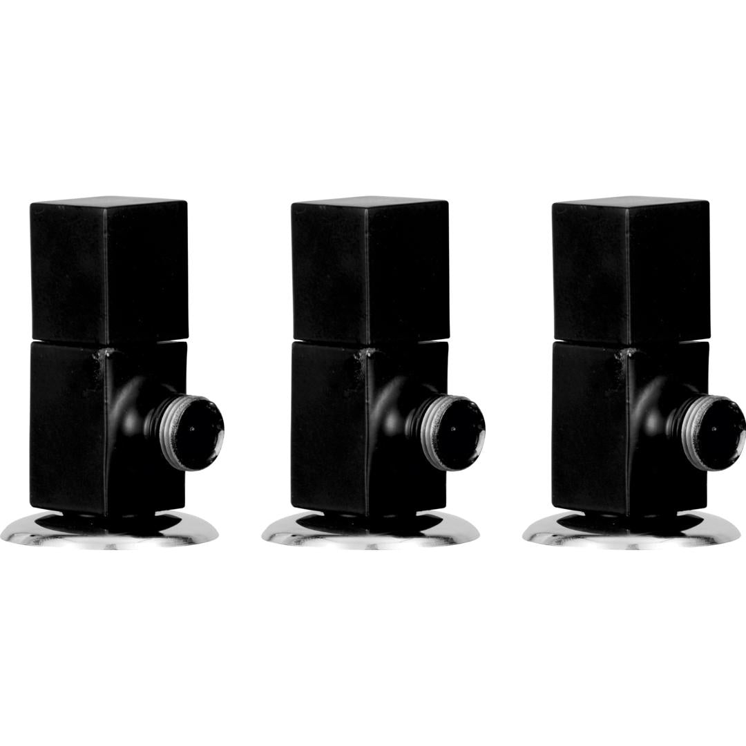 Matt-Black MEDUSA Square Complete-Set 8-Pcs includes Bath Mixer(4th-rod, T-arm+ jet Shower)1Pcs,  Basin Mixer:1Pcs,  T-Cocks:3Pcs,Double Bib-Cock:1Pcs,Muslim Shower with Chain:1.20mtr 1PcsBasin waste:1Pcs