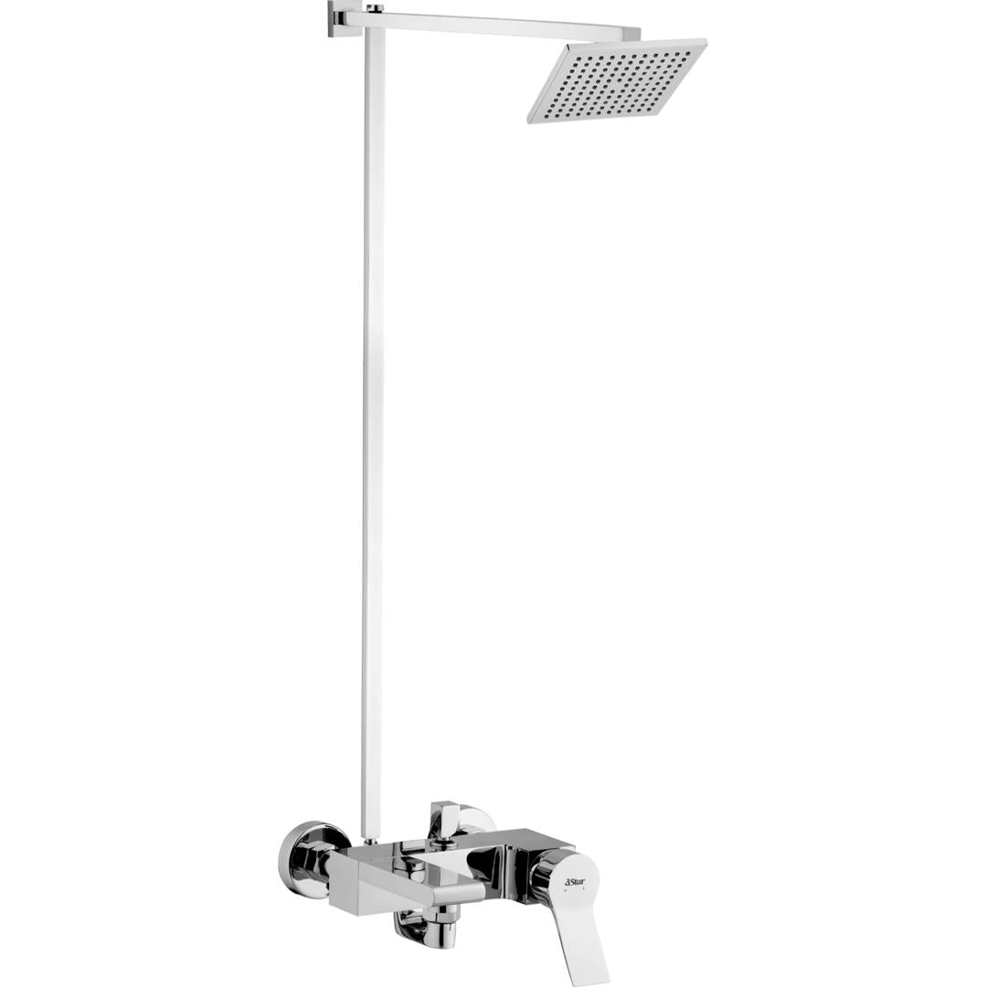 MAJESTY  Complete-Set 8-Pcs includes Bath Mixer(4th-rod, T-arm+ jet Shower)1Pcs,  Basin Mixer:1Pcs,  T-Cocks:3Pcs,Double Bib-Cock:1Pcs,Muslim Shower with Chain:1.20mtr 1Pc Basin waste:1Pcs(SE-0)