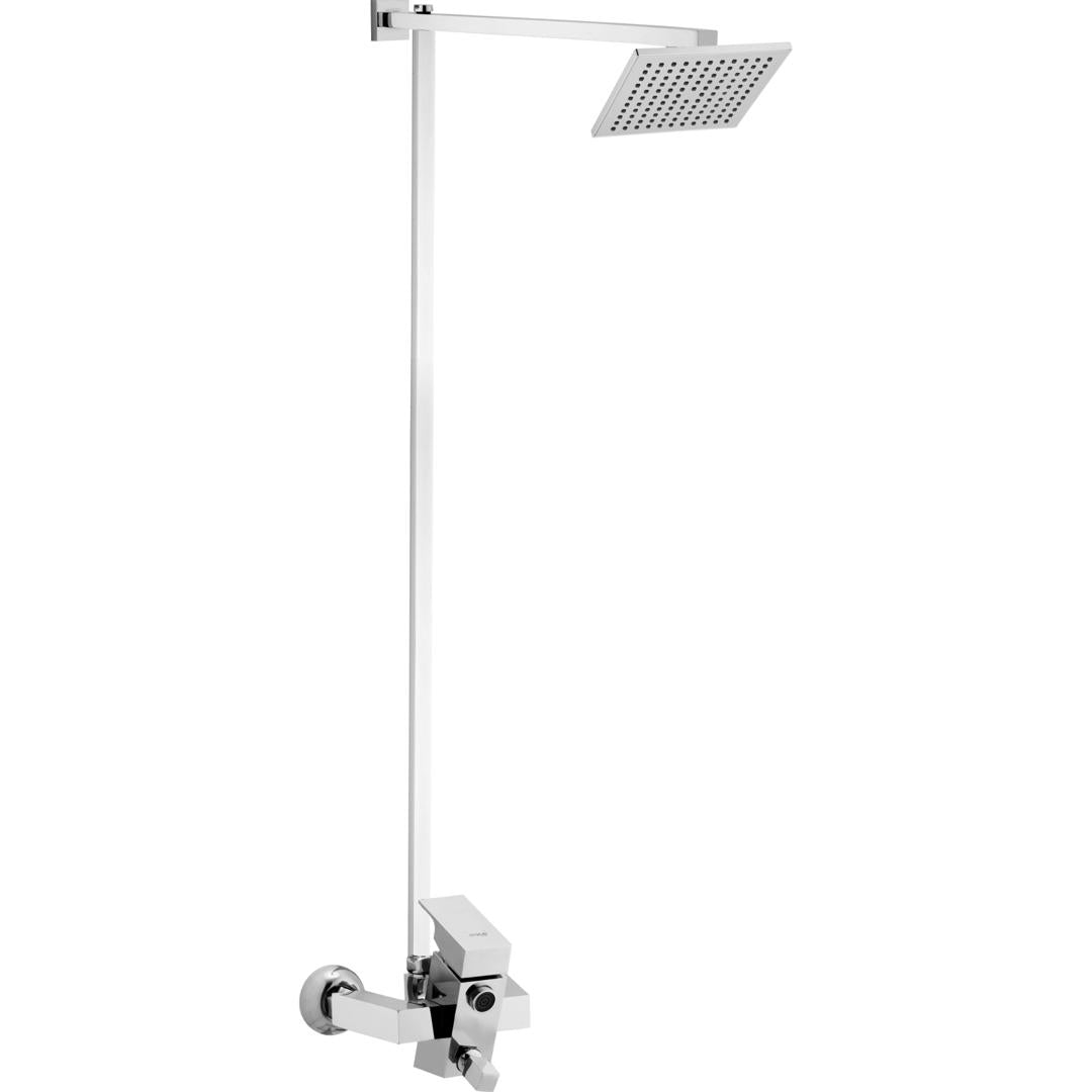 INFINITY  Complete-Set 8-Pcs includes Bath Mixer(4th-rod, T-arm+ jet Shower)1Pcs,  Basin Mixer:1Pcs,  T-Cocks:3Pcs,Double Bib-Cock:1Pcs,Muslim Shower with Chain:1.20mtr 1Pc Basin waste:1Pcs(IY-0)