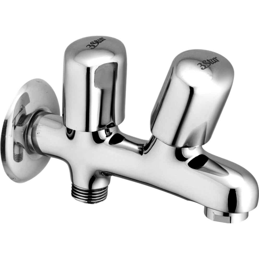 CURVE Complete-Set 8-Pcs includes Bath Mixer(4th-rod, T-arm+ jet Shower)1Pcs,  Basin Mixer:1Pcs,  T-Cocks:3Pcs,Double Bib-Cock:1Pcs,Muslim Shower with Chain:1.20mtr 1Pc Basin waste:1Pcs(CE-0)