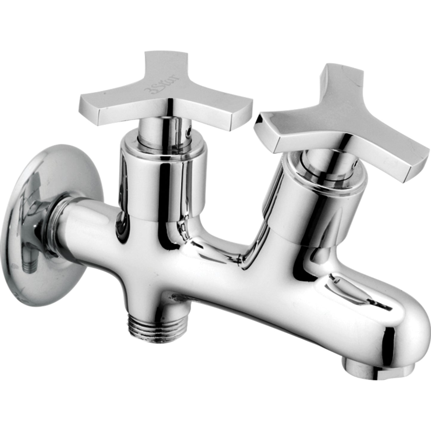 PARAGON Complete-Set 8-Pcs includes Bath Mixer(4th-rod, T-arm+ jet Shower)1Pcs,Basin Mixer:1Pcs,   Double Bib-Cock:1Pcs,Muslim Shower with Chain:1.20mtr 1Pcs ,T-Cocks:3Pcs,Basin waste:1Pcs(PN-0)
