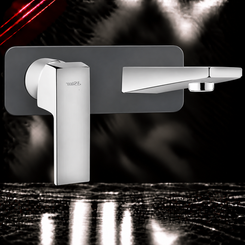 Concealed basin mixer body with spout square without dial plate(5002)
